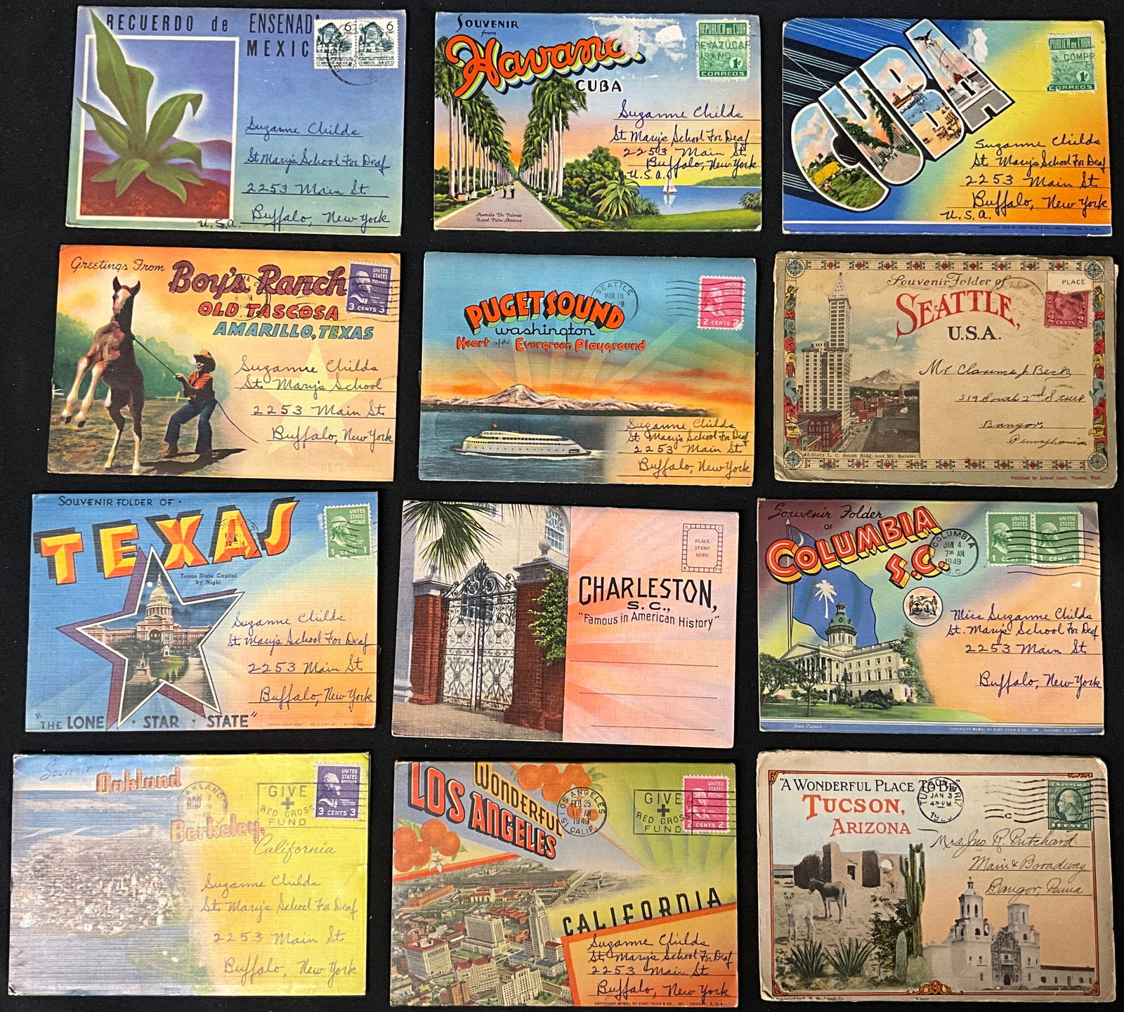 Mid-Century Souvenir Travel Folders and Postcards Collection, 18 Items, 1943-1949 - 3