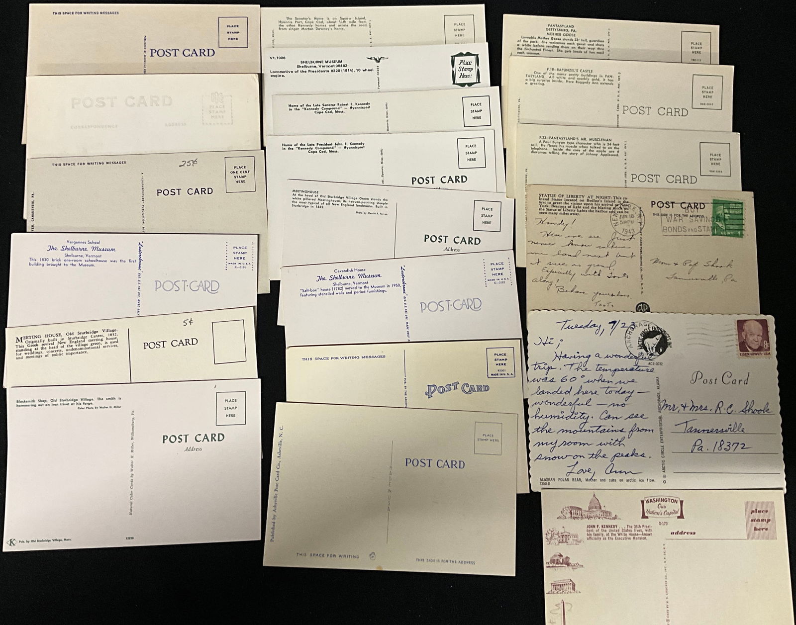 Kennedy Family and Americana Vintage Postcard Collection, c. 1950s-1970s - 7