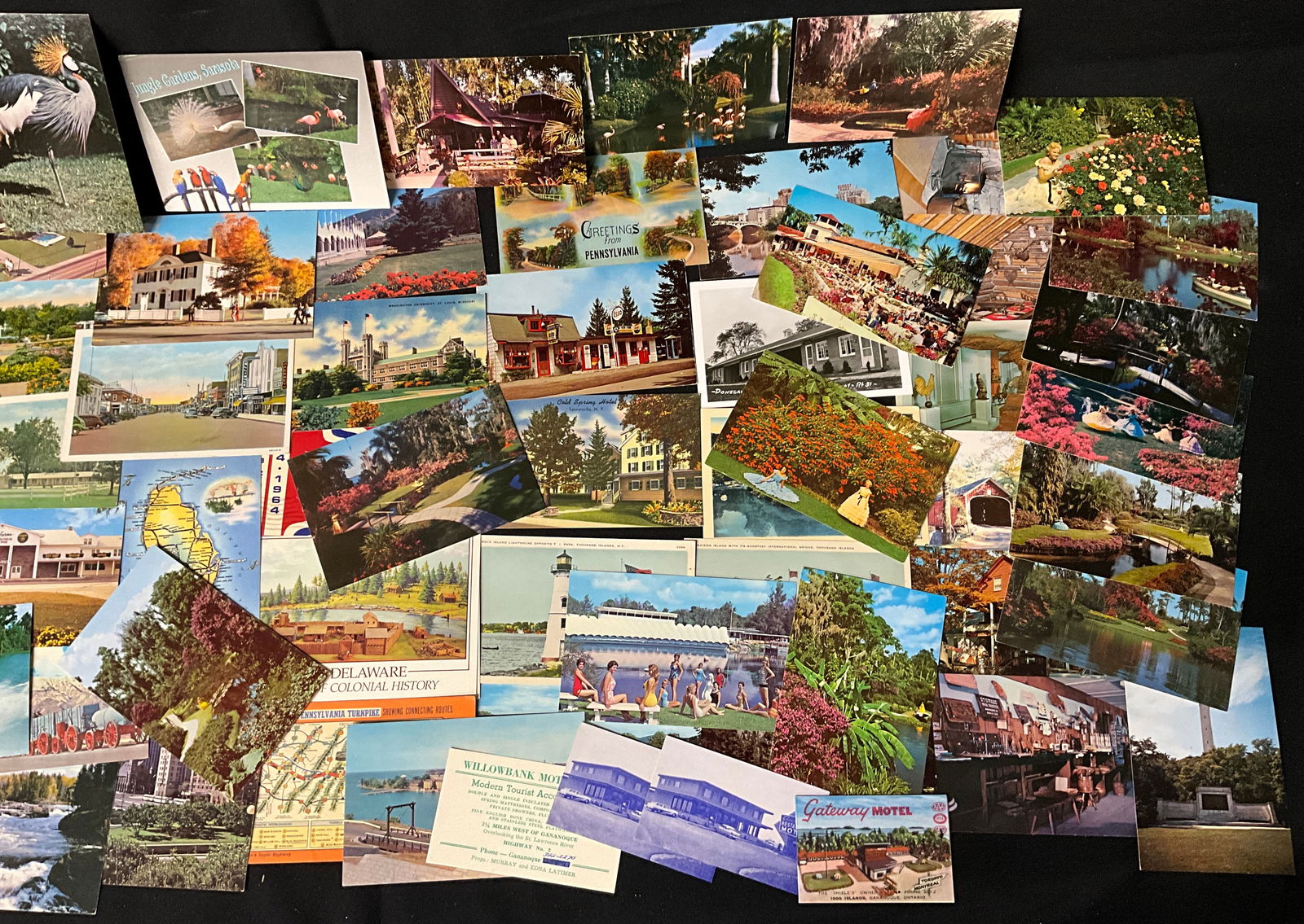 Vintage American Travel Postcard Collection, Linen and Chrome Eras, 1940s-1980s - 2