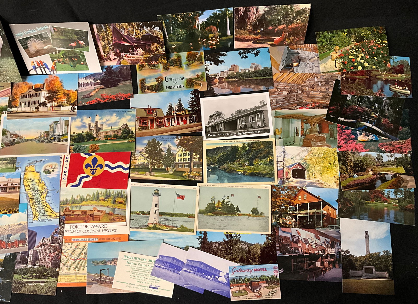 Vintage American Travel Postcard Collection, Linen and Chrome Eras, 1940s-1980s - 5