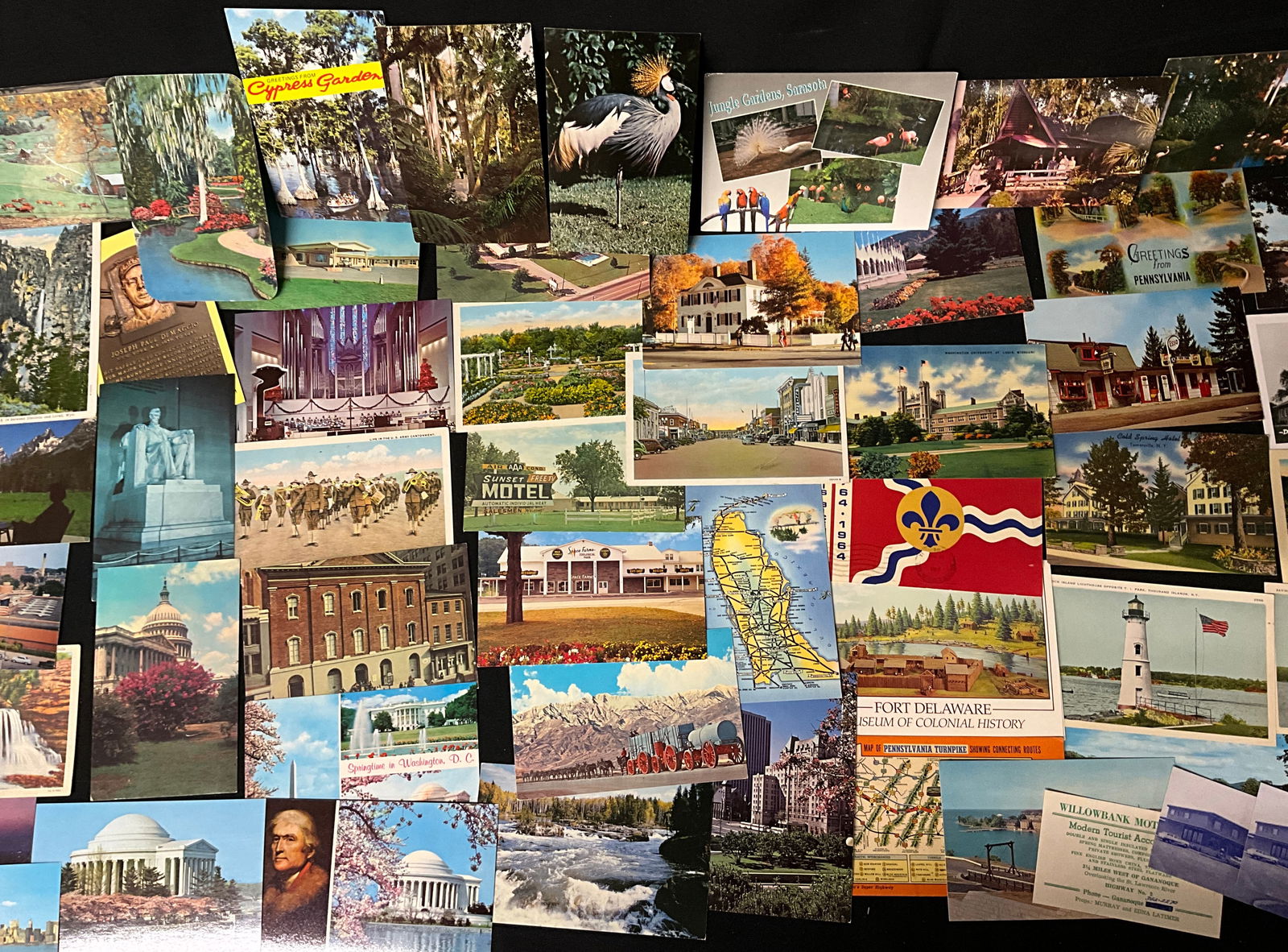 Vintage American Travel Postcard Collection, Linen and Chrome Eras, 1940s-1980s - 6