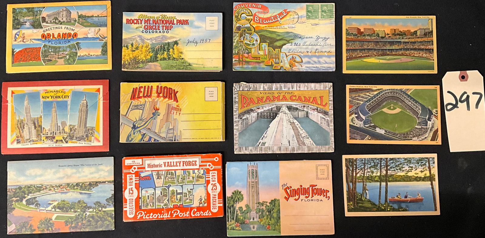 Collection of Vintage Souvenir Postcard Folders and Linen Postcards, c. 1930s-1950s (1 of 3)