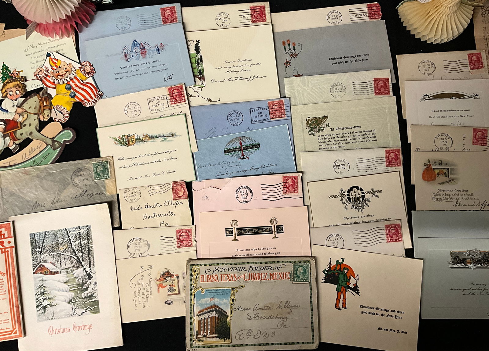 Alleger Family Ephemera Collection, Valentines and Holiday Cards, c. 1910-1925 - 5