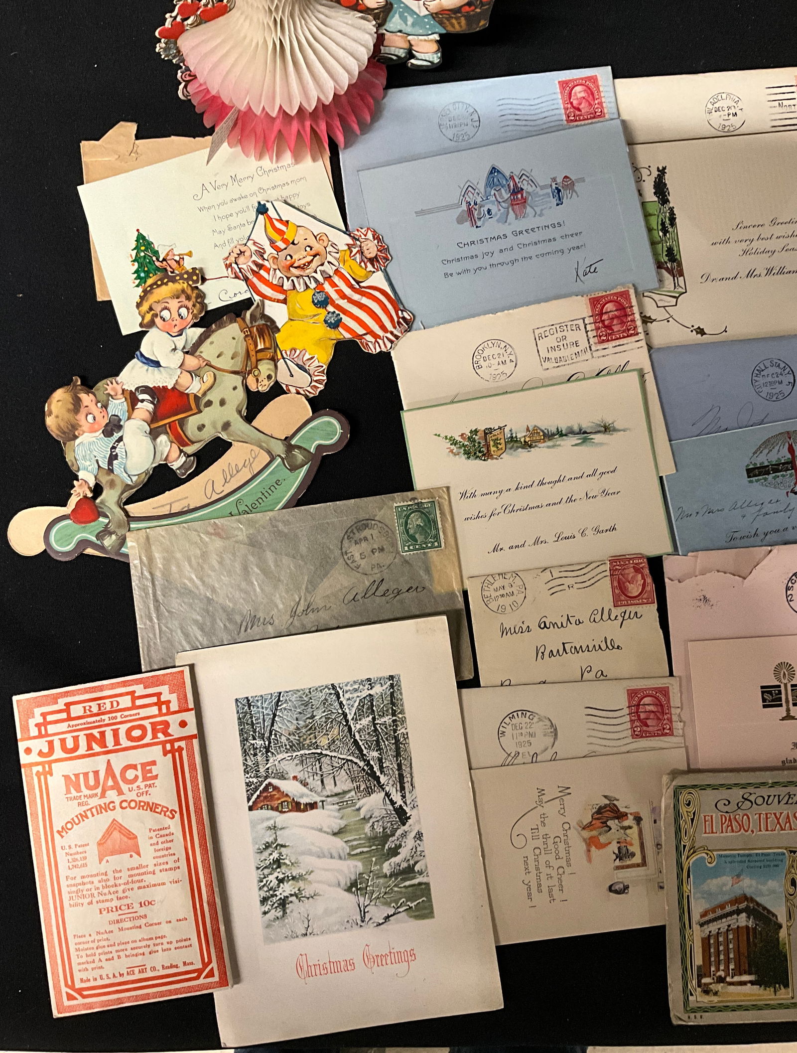 Alleger Family Ephemera Collection, Valentines and Holiday Cards, c. 1910-1925 - 6