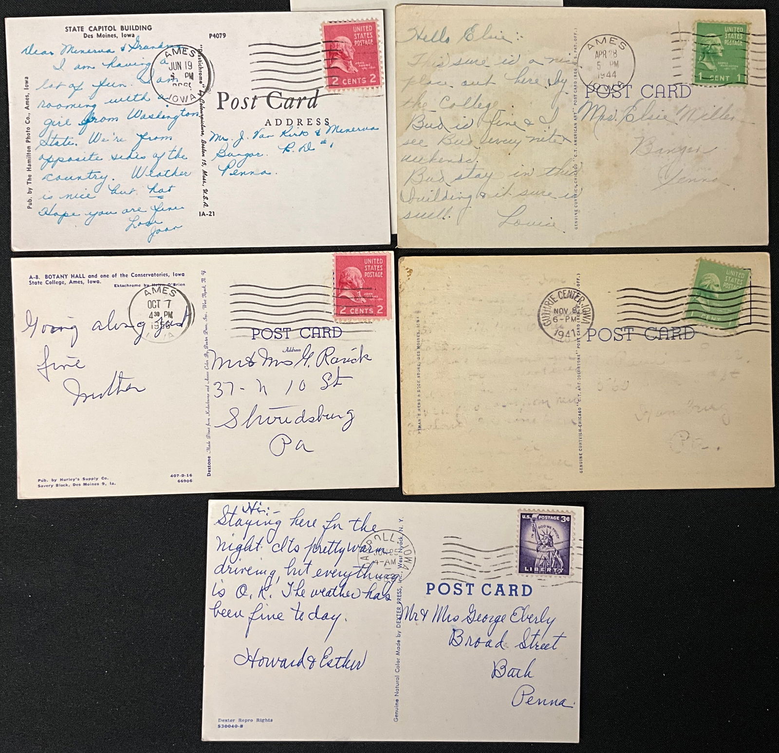 Multi-State Topographical Postcard Collection, 1928-1974 - 5