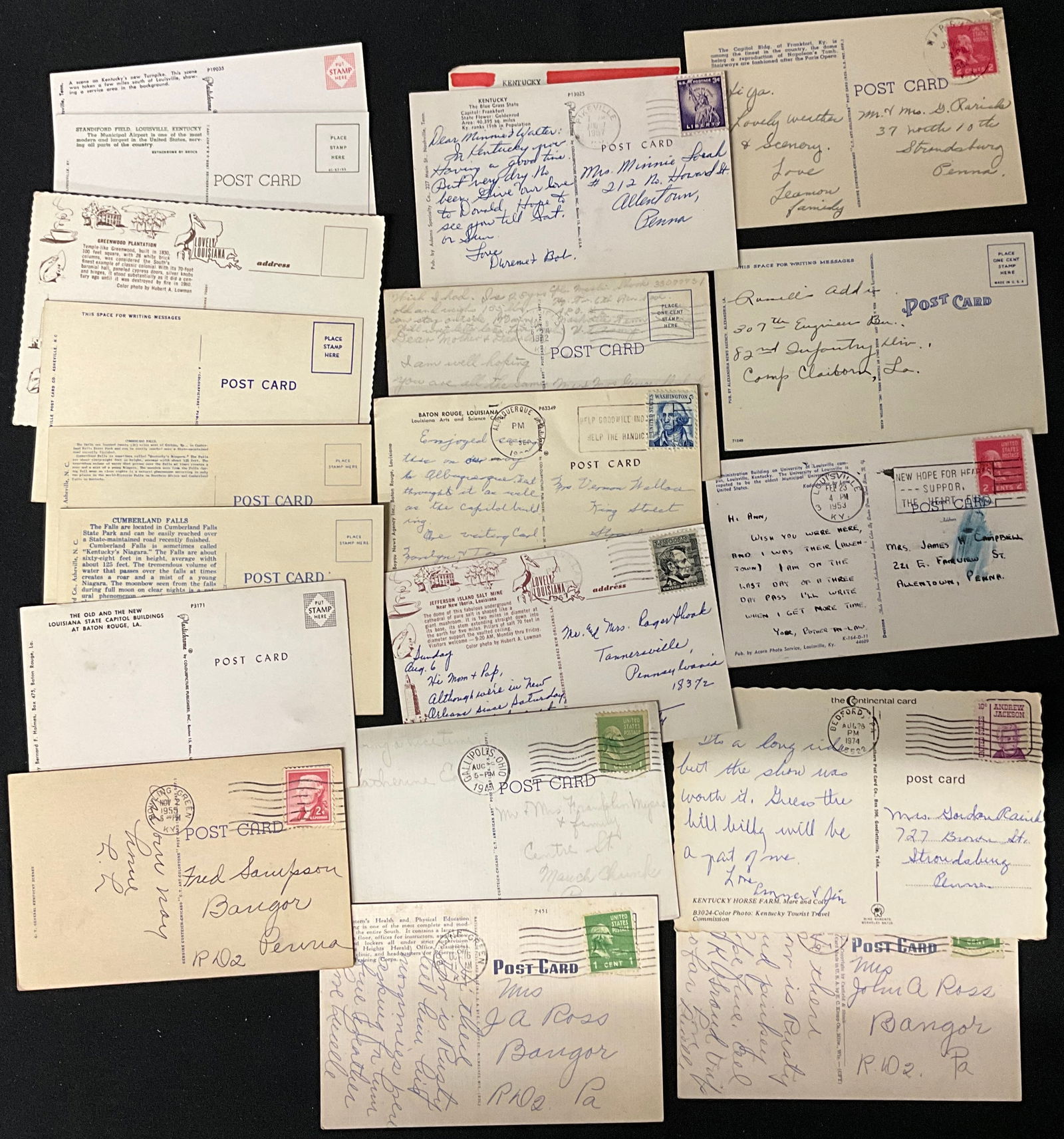 Multi-State Topographical Postcard Collection, 1928-1974 - 7