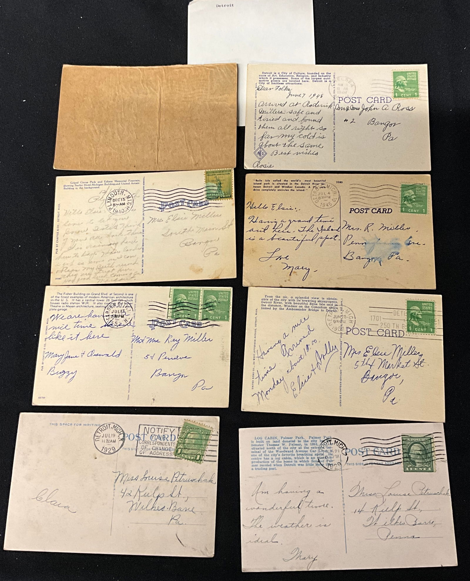 Massachusetts and Michigan Vintage Postcard Collection, 1929-1972 - 10