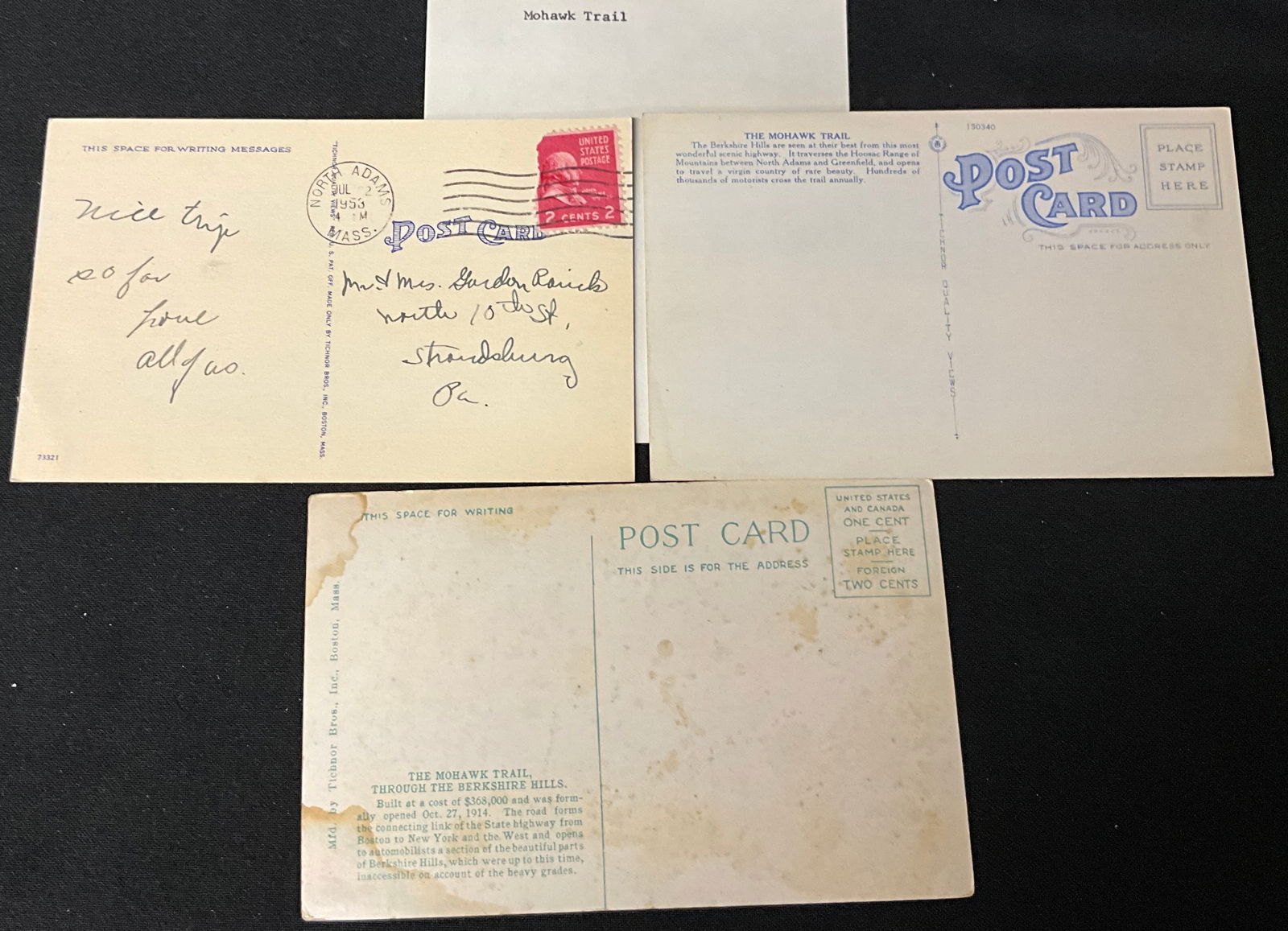 Massachusetts and Michigan Vintage Postcard Collection, 1929-1972 - 12