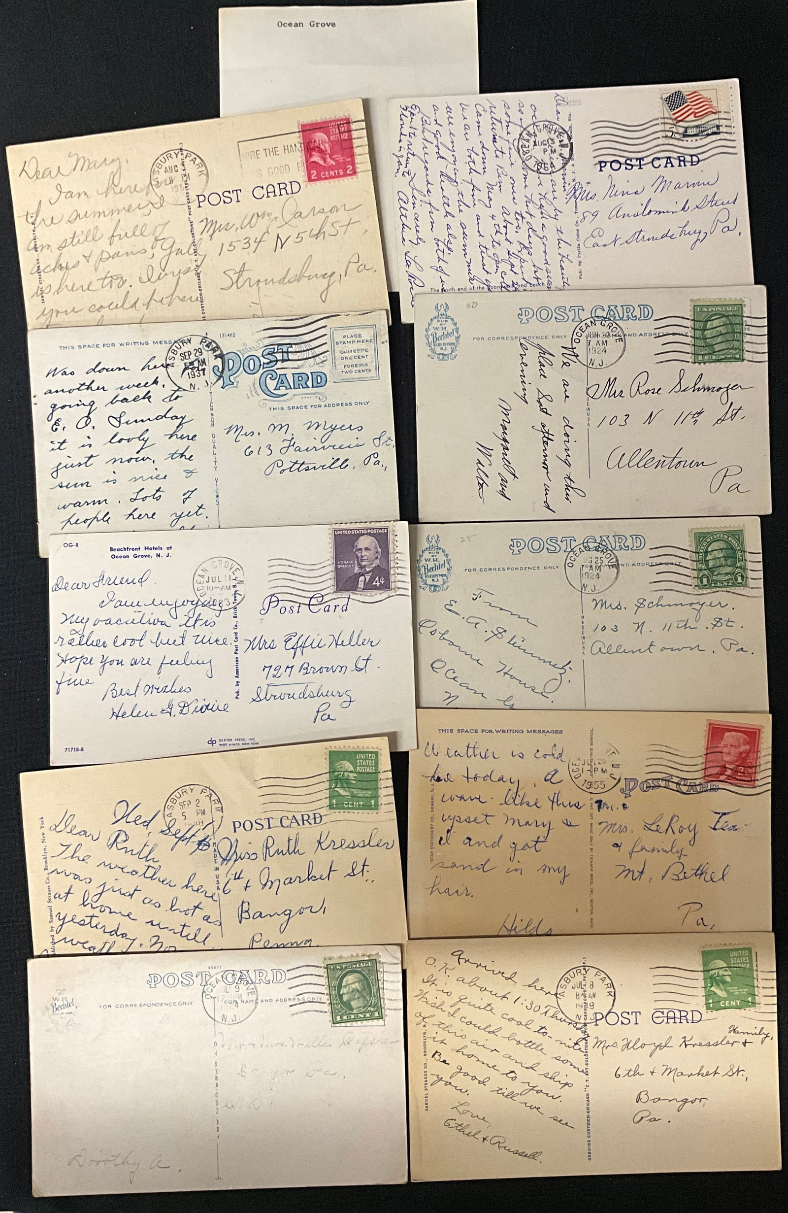 New Jersey Regional Topographical Archive, Vintage Postcards, c. 1920-1965 - 5