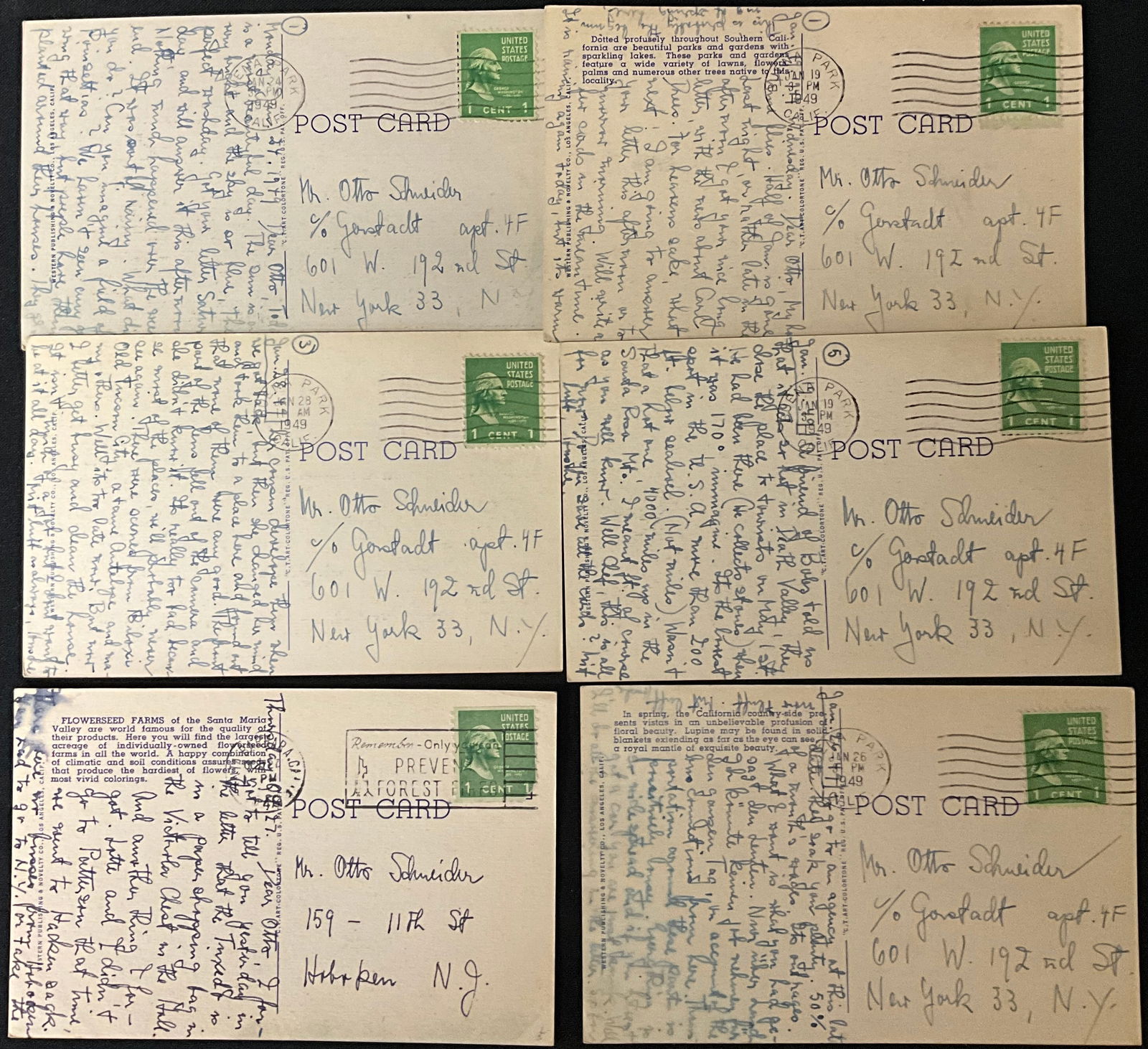 Mid-Century Topographical Linen Postcard Archive, c. 1949 - 4