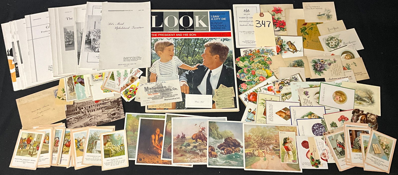 Vintage Ephemera Collection, LOOK Magazine, Agricultural Circulars, and Postcards, 1930s-1963 (1 of 5)
