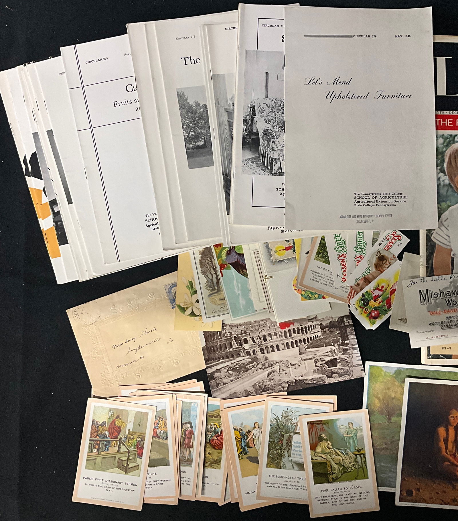 Vintage Ephemera Collection, LOOK Magazine, Agricultural Circulars, and Postcards, 1930s-1963 - 3