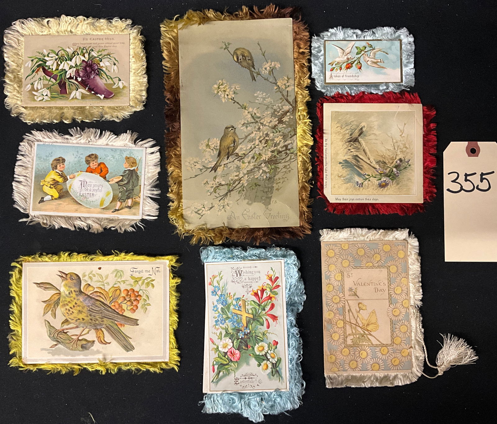 Victorian Silk-Fringed Greeting Card Collection - 2