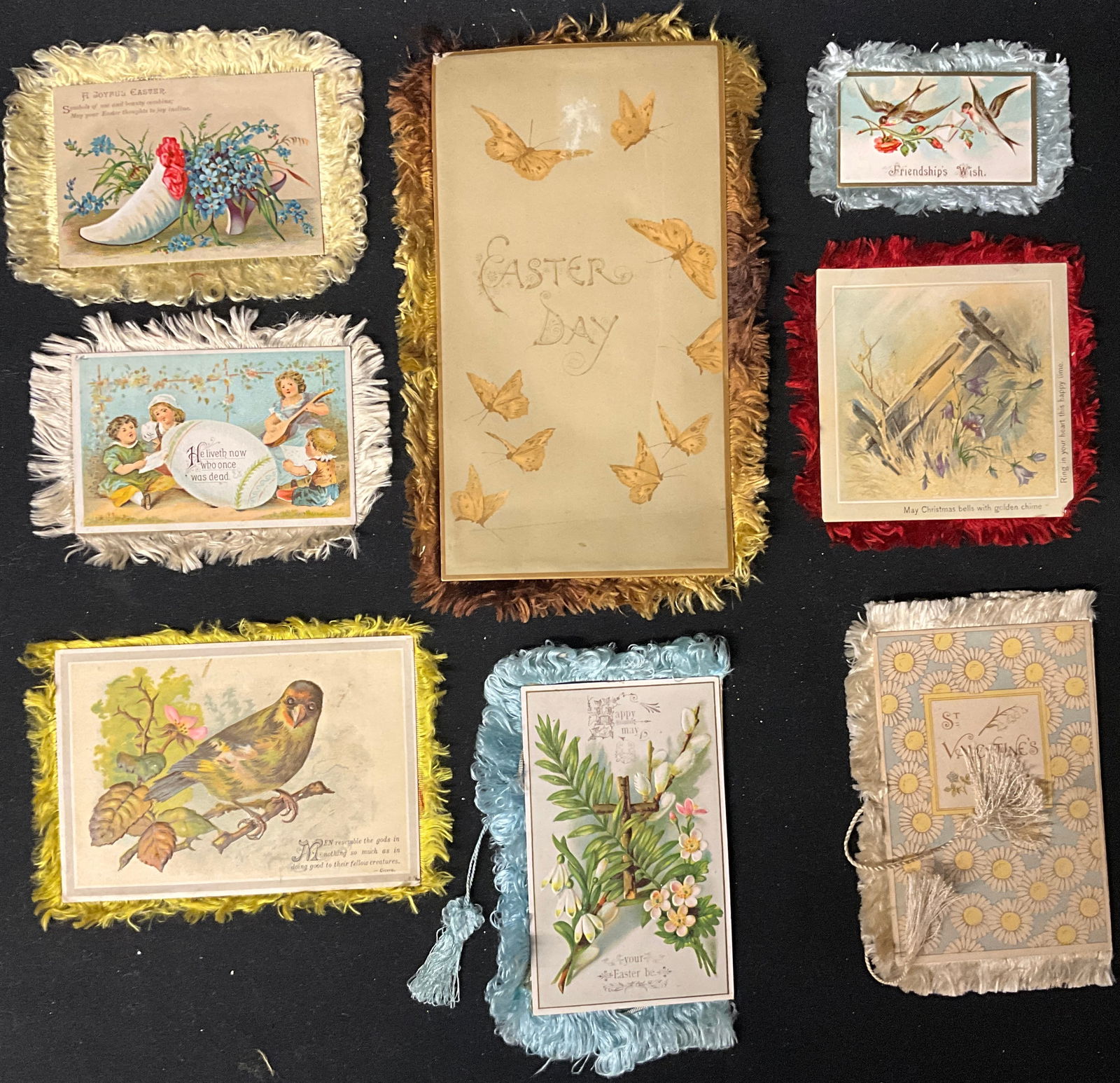 Victorian Silk-Fringed Greeting Card Collection - 4