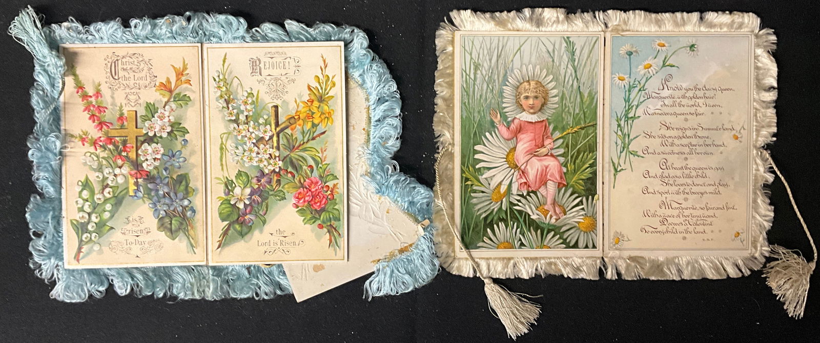 Victorian Silk-Fringed Greeting Card Collection - 5