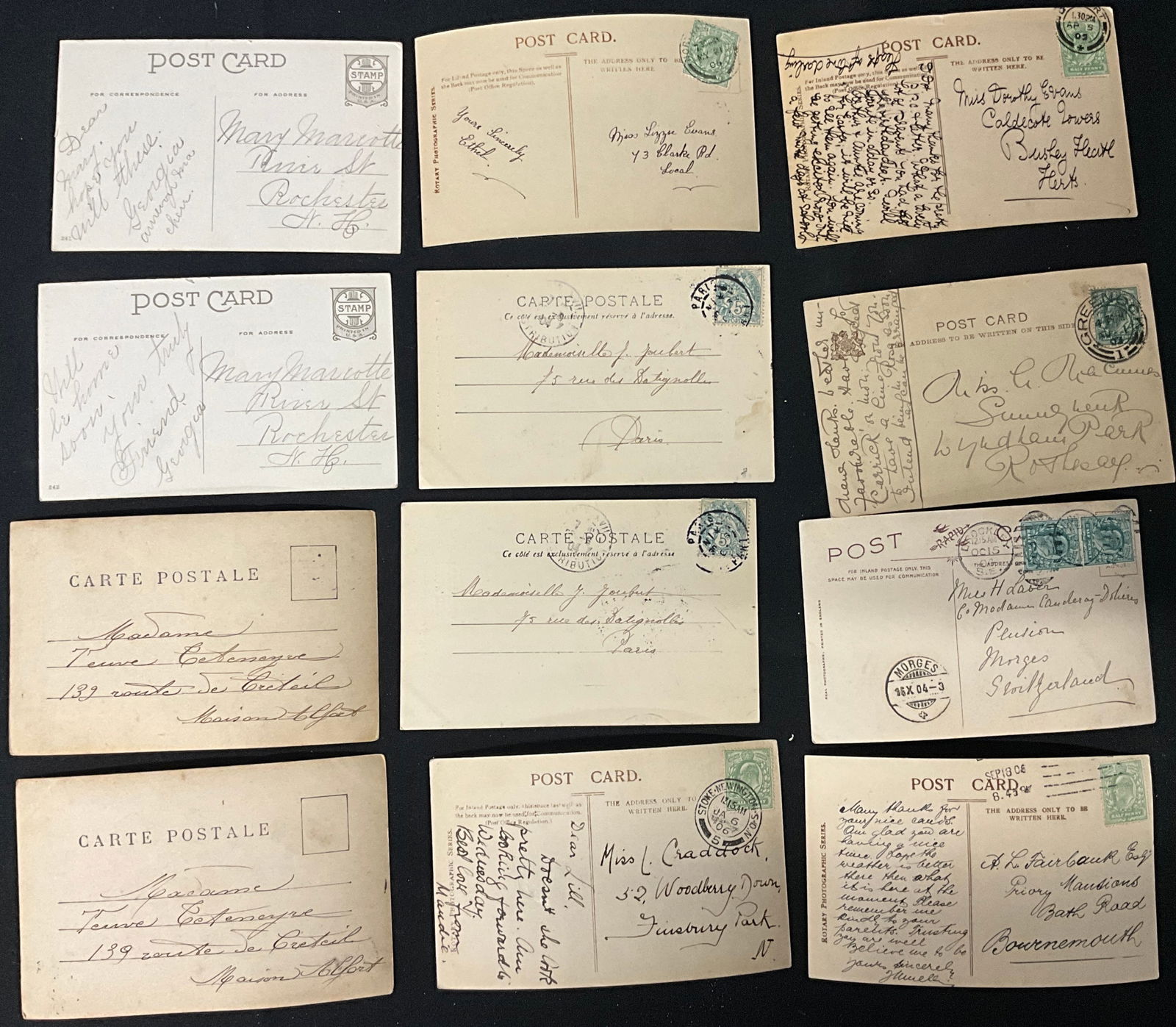 Edwardian Era Postcard Collection, Theatrical RPPCs and French Series - 6