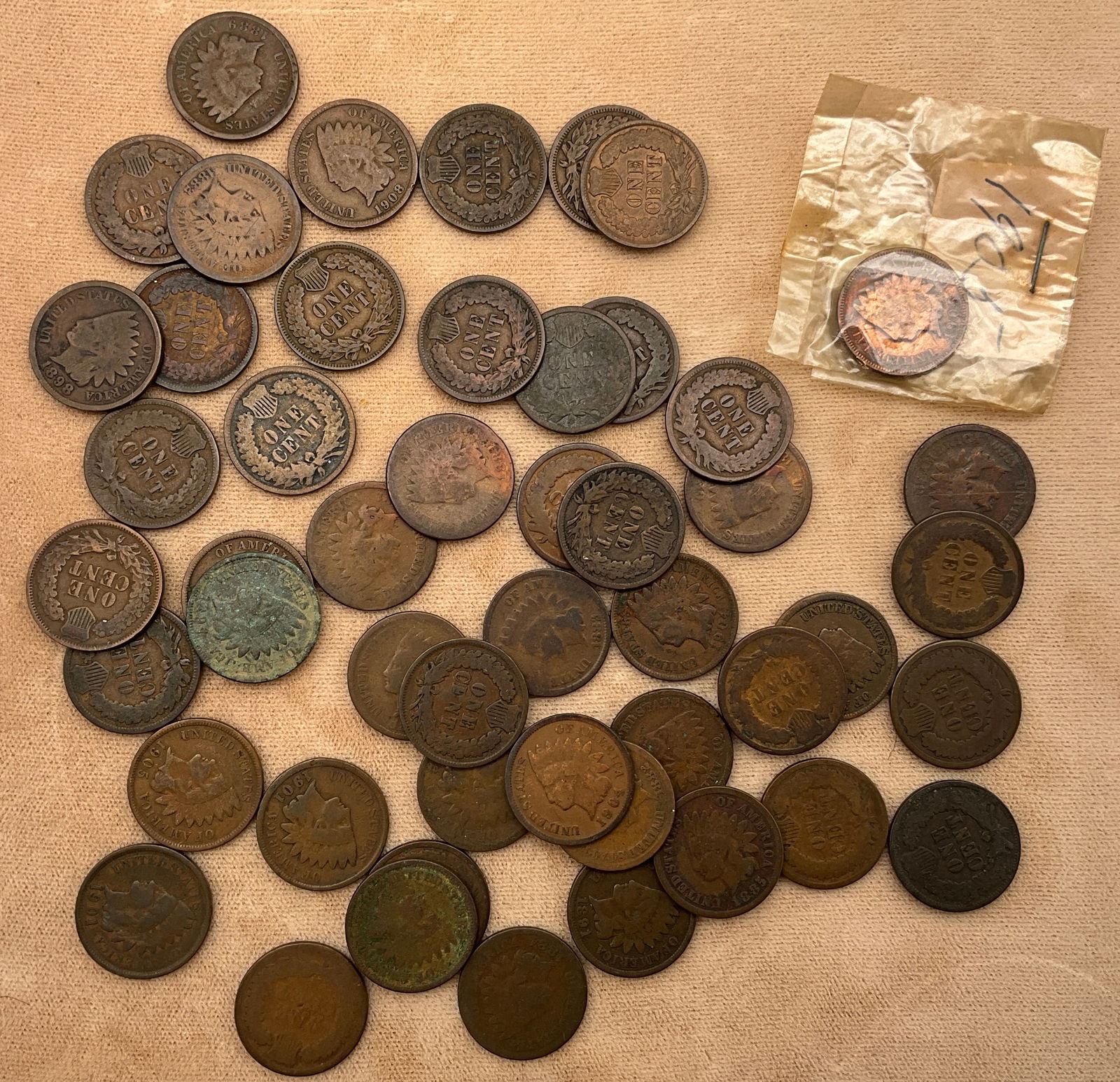 50 PCS. United States Indian Head Cents - 2