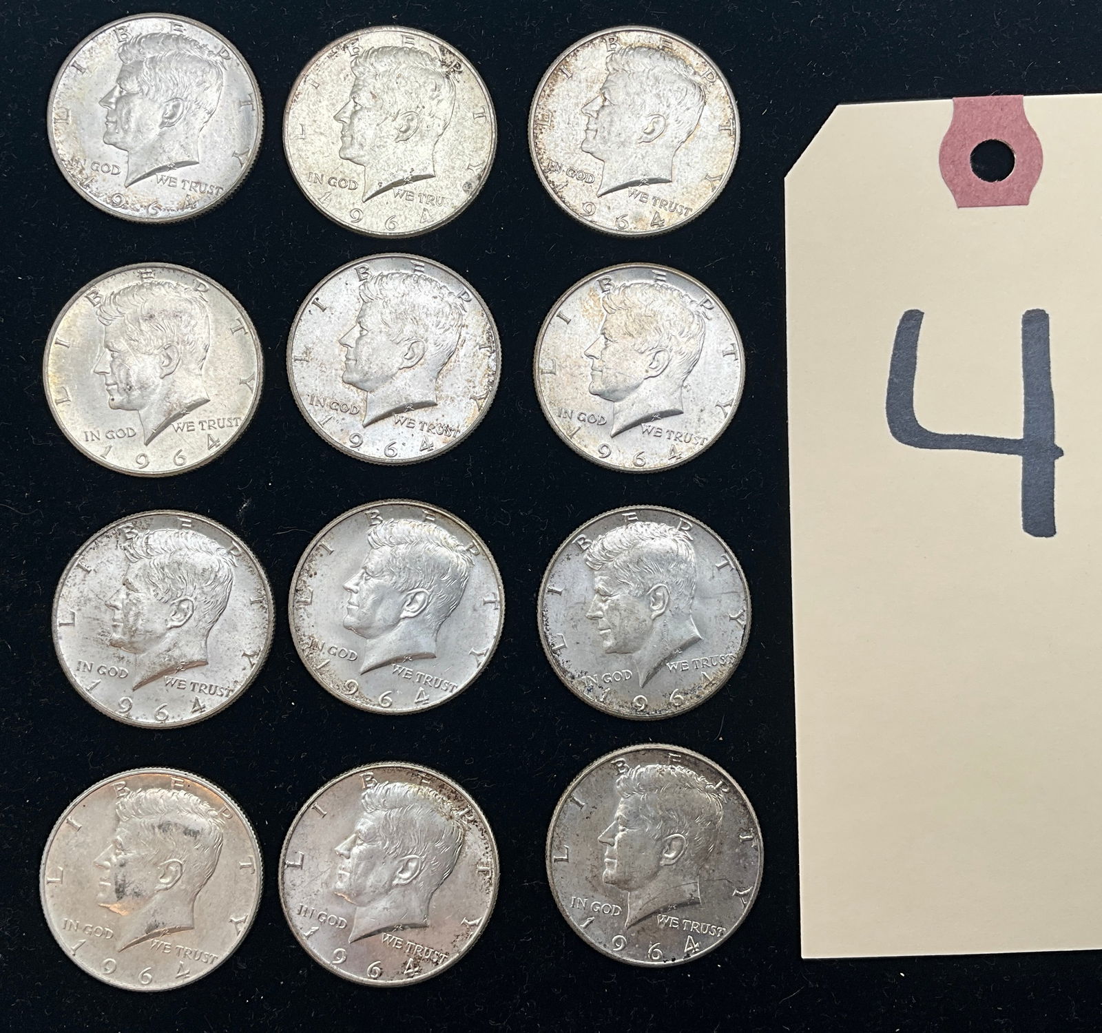 US 1964 Kennedy Half Dollars, 90% Silver, KM-202 (1 of 3)