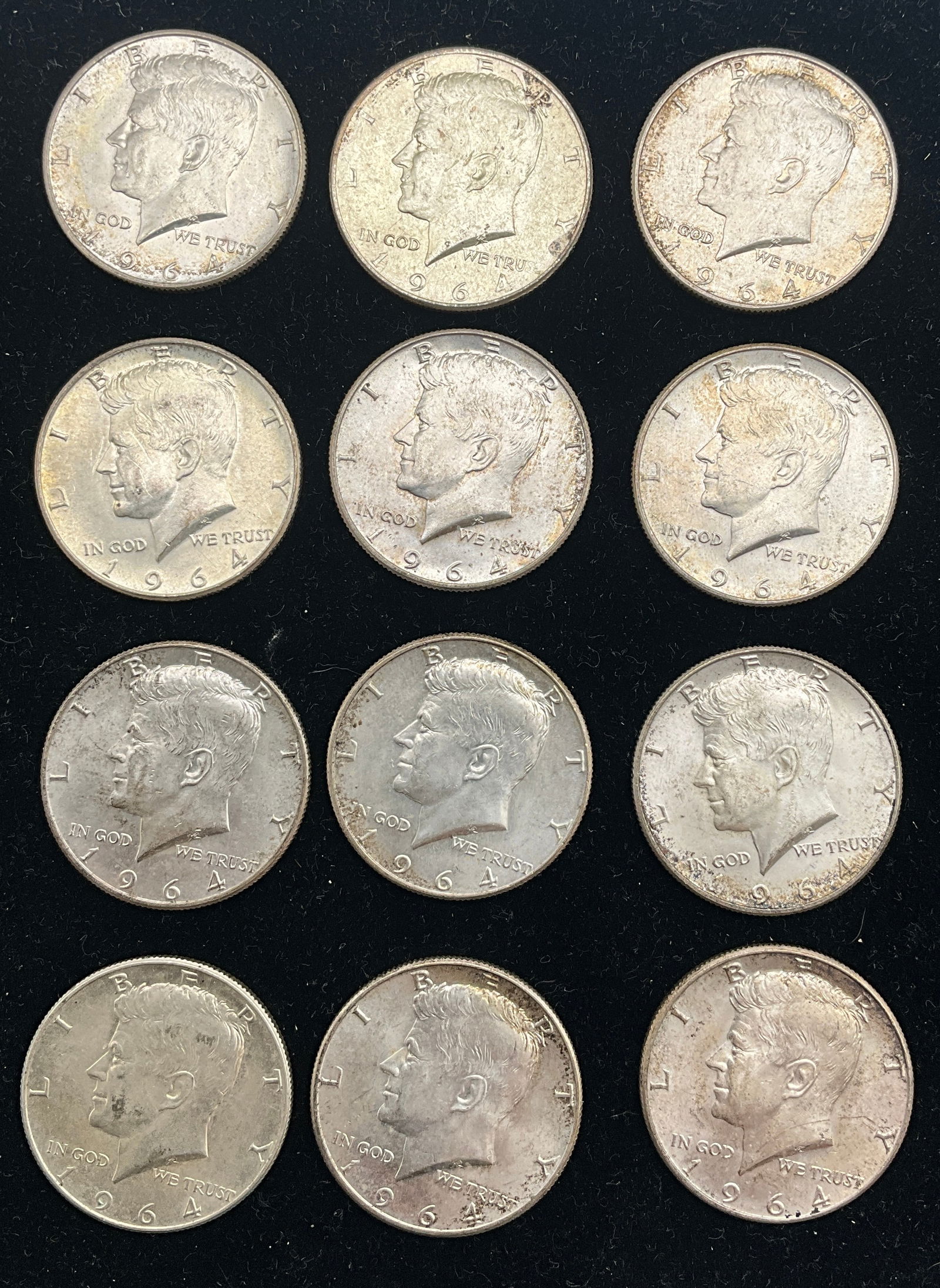 US 1964 Kennedy Half Dollars, 90% Silver, KM-202 - 2