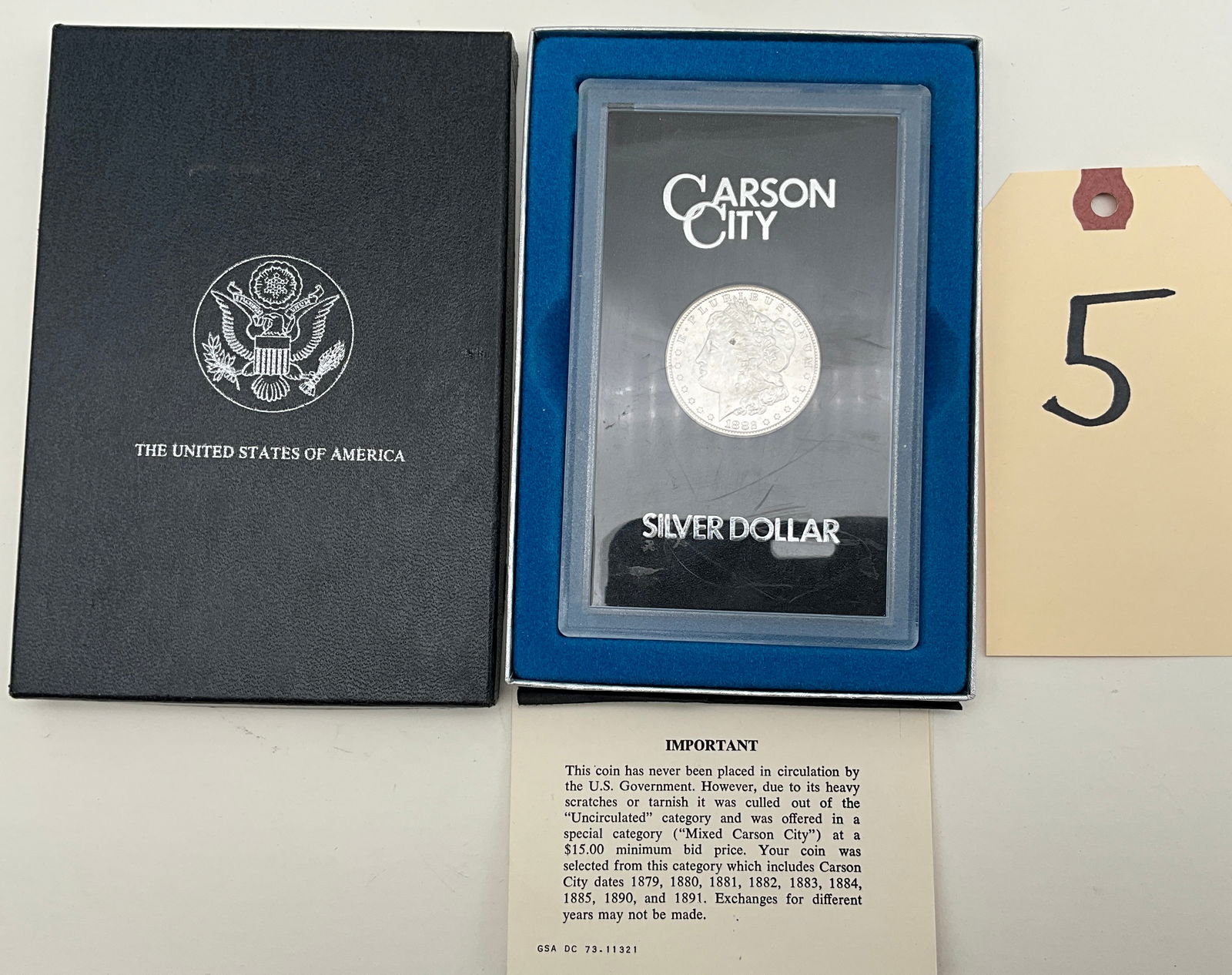 US 1882-CC Morgan Silver Dollar, Silver, KM-110 (1 of 3)