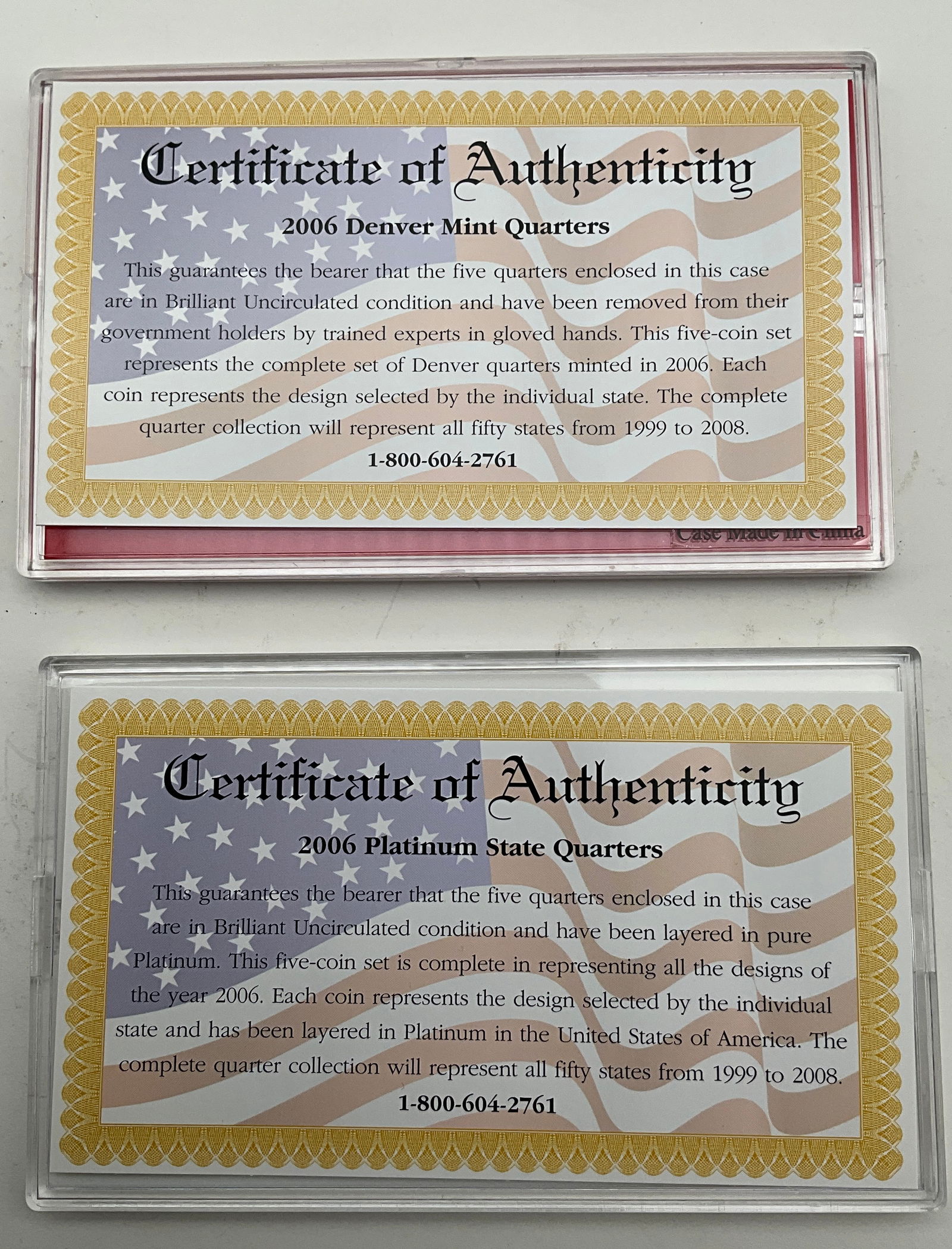 US 2006 Quarter Dollar, Clad, Gold and Platinum Layered - 2