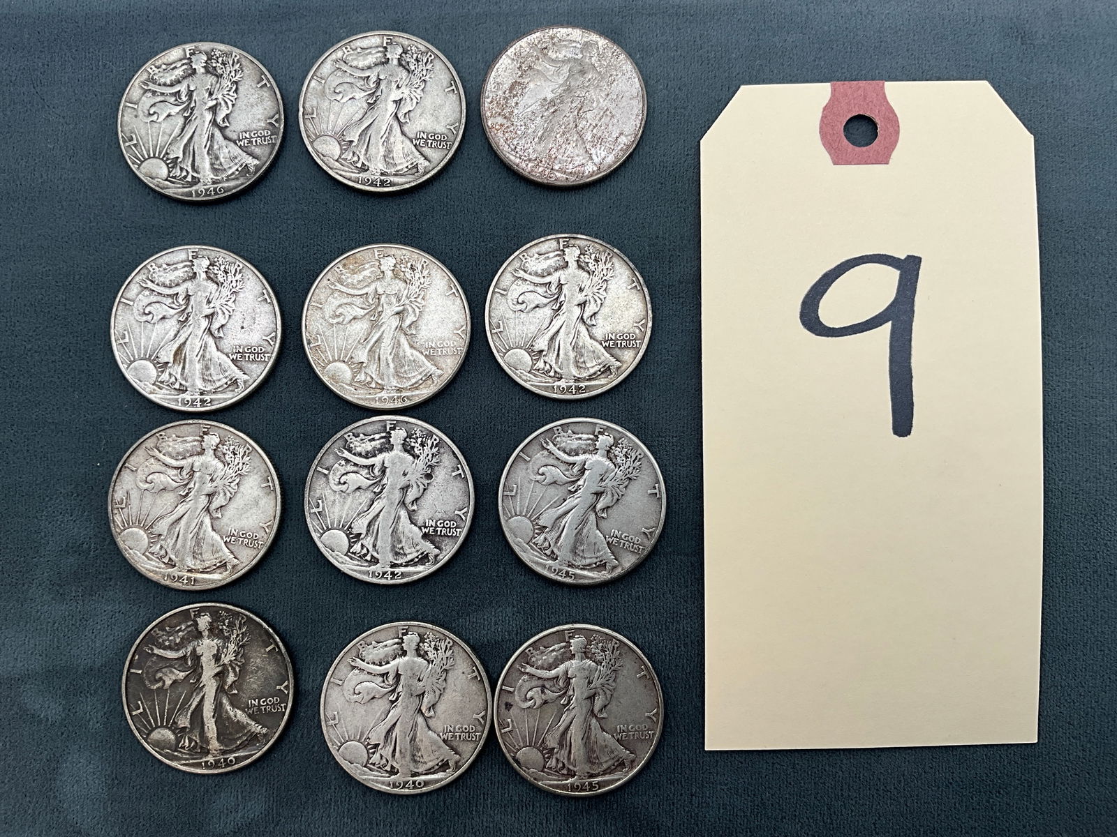 US 1940-1946 Walking Liberty Half Dollars, Silver, KM-142 (1 of 3)