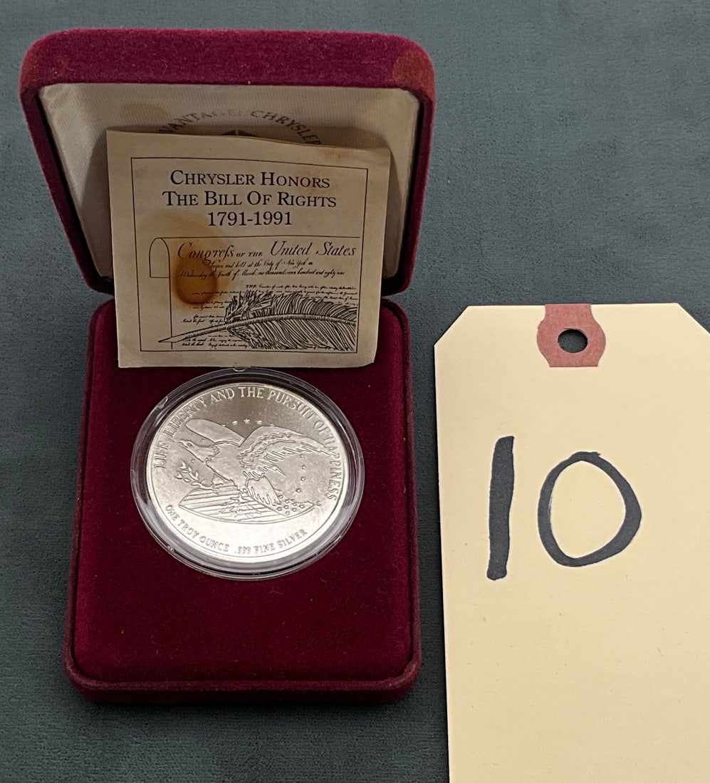 US 1991 Bill of Rights Bicentennial Medallion, Silver (1 of 4)