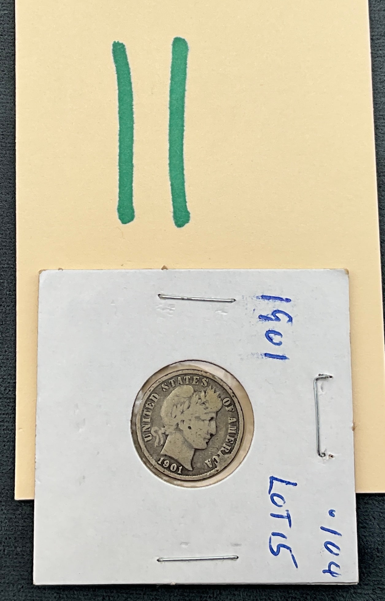 US 1901 Barber Dime, Silver, KM-113 (1 of 3)