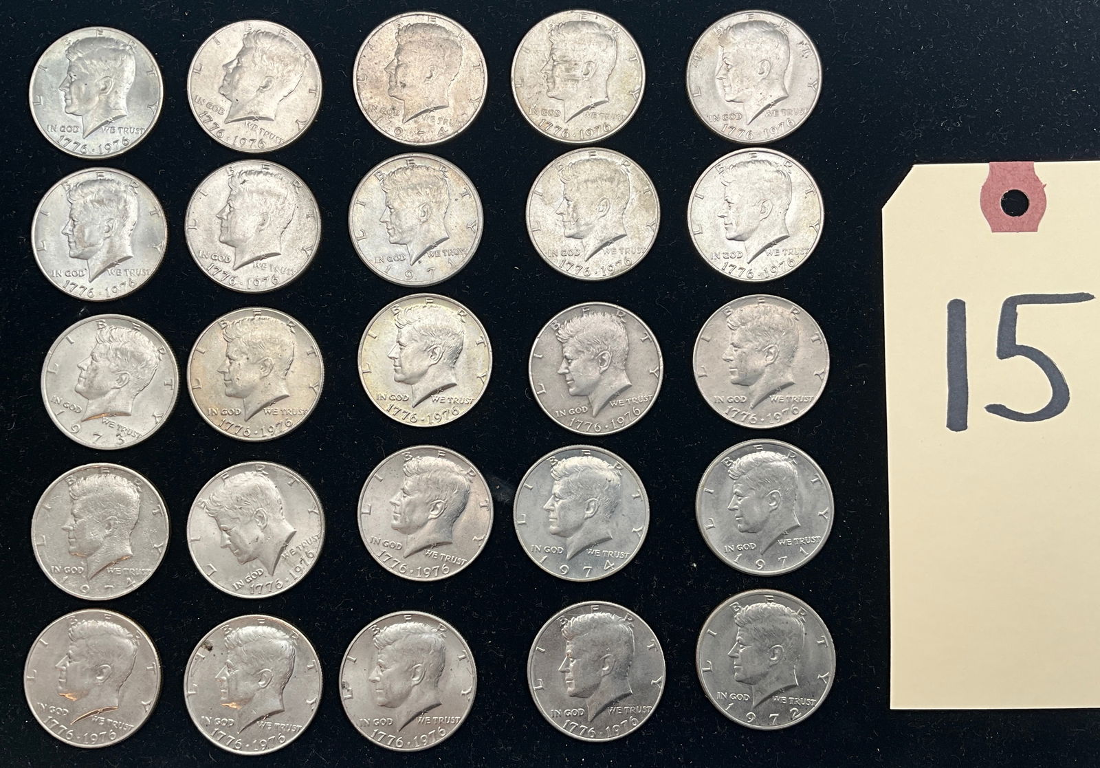 US 1971-1976 Kennedy Half Dollars, Copper-Nickel Clad (1 of 3)