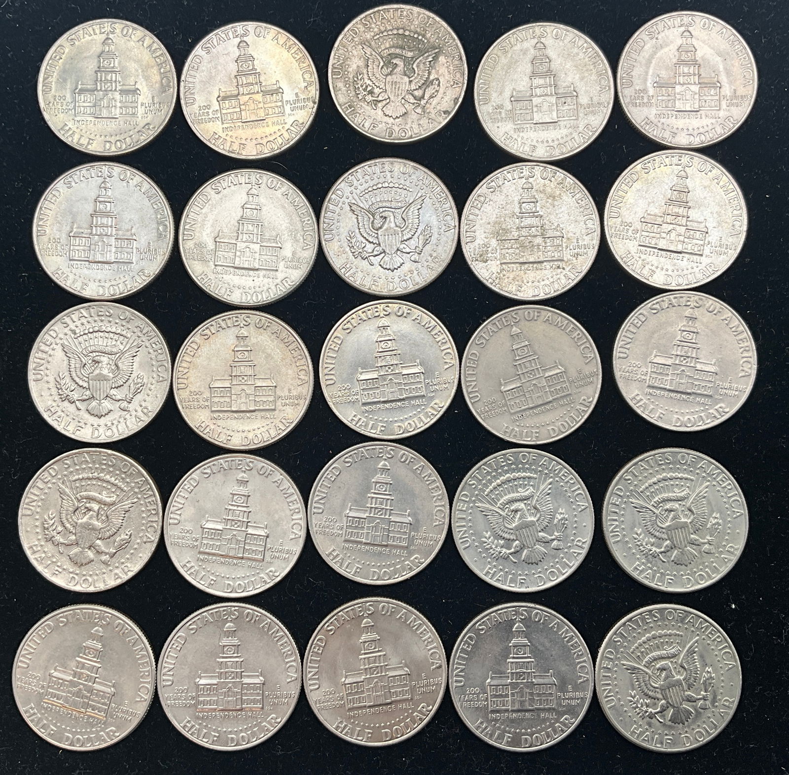 US 1971-1976 Kennedy Half Dollars, Copper-Nickel Clad - 3