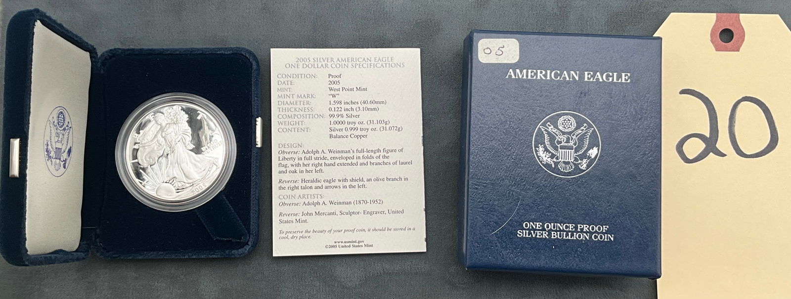 US 2005 One Dollar Silver, KM-273, Proof (1 of 4)