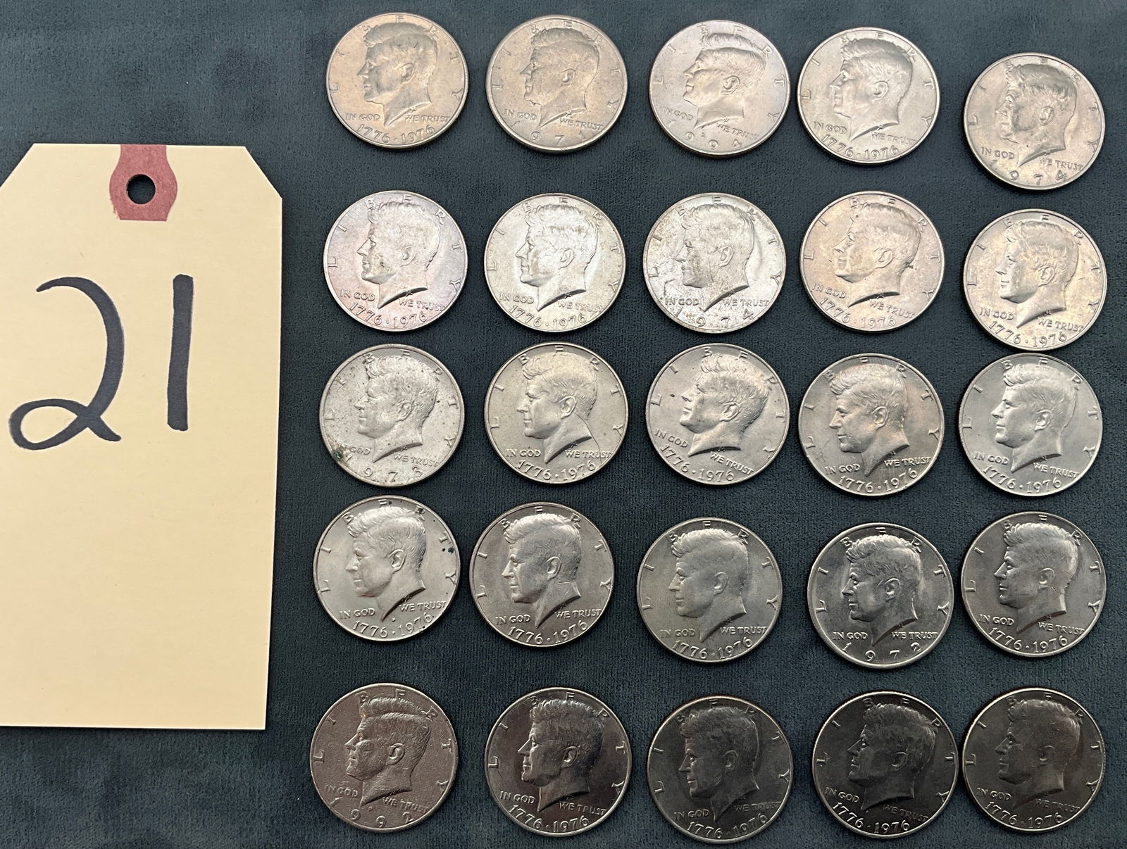 US 1972-1976 Kennedy Half Dollars, Copper-Nickel Clad (1 of 3)