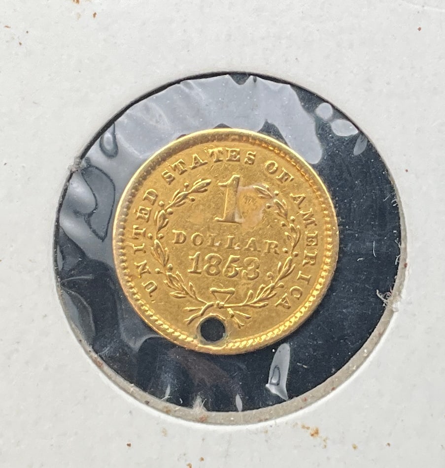 US 1853 1 Dollar, Gold, KM-71 - 3