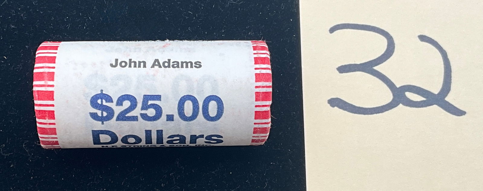 US 2007 $1 John Adams Presidential Dollar Roll, Manganese-Brass, KM-402 (1 of 4)