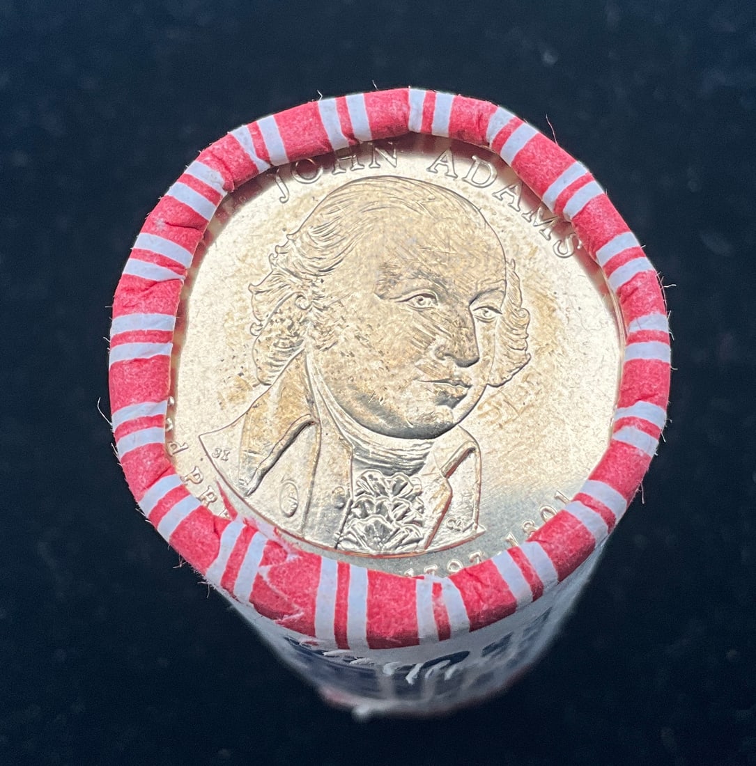 US 2007 $1 John Adams Presidential Dollar Roll, Manganese-Brass, KM-402 - 3