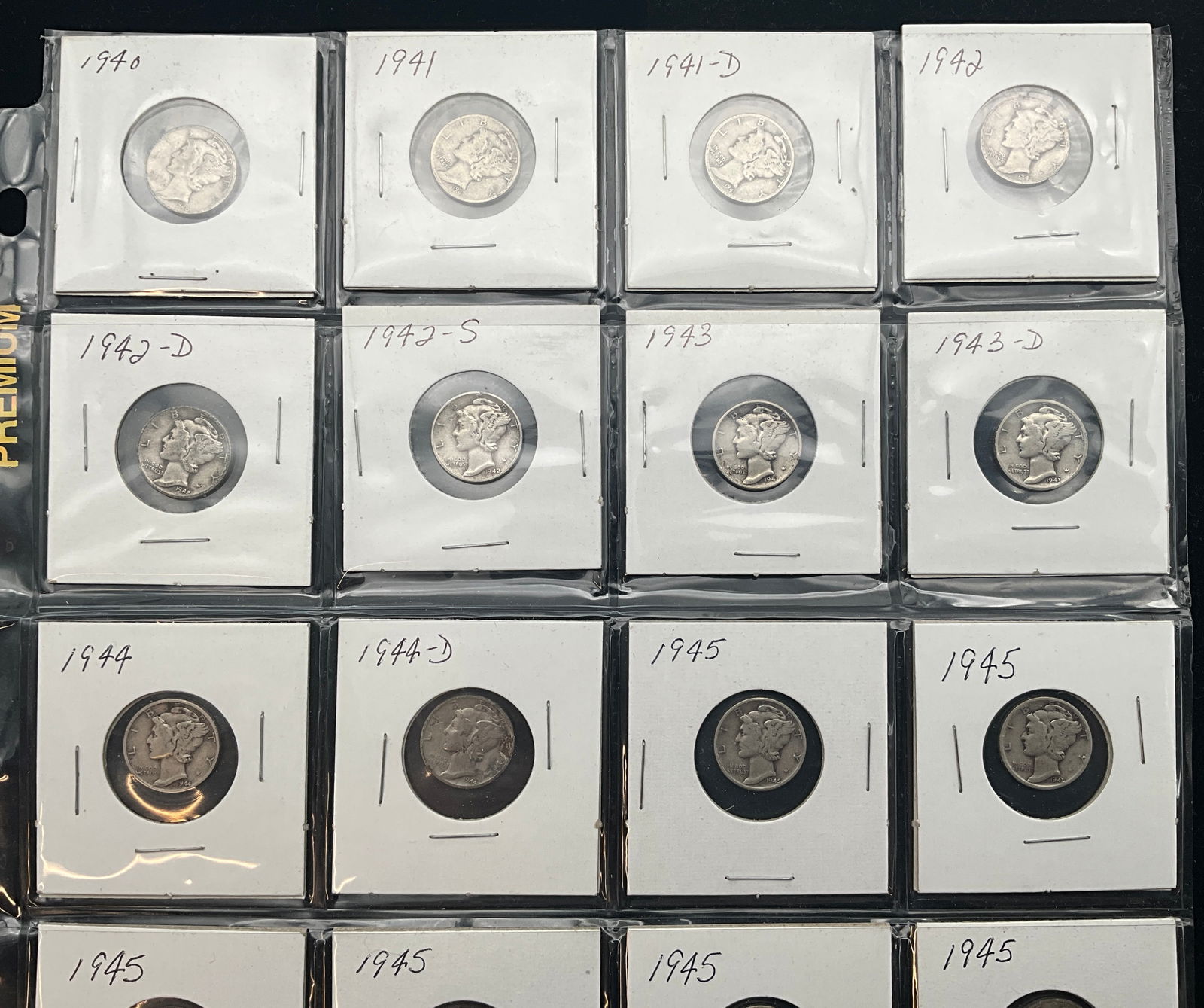 US 1940-1945 Mercury Dimes, Silver, KM-140 - 2