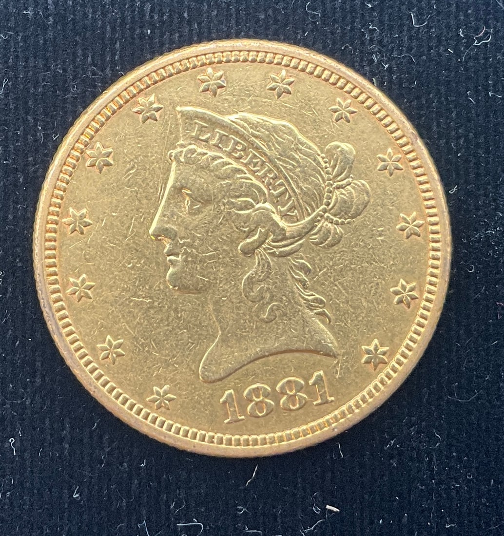 US 1881 $10 Liberty Head Eagle, Gold, KM-102 - 2