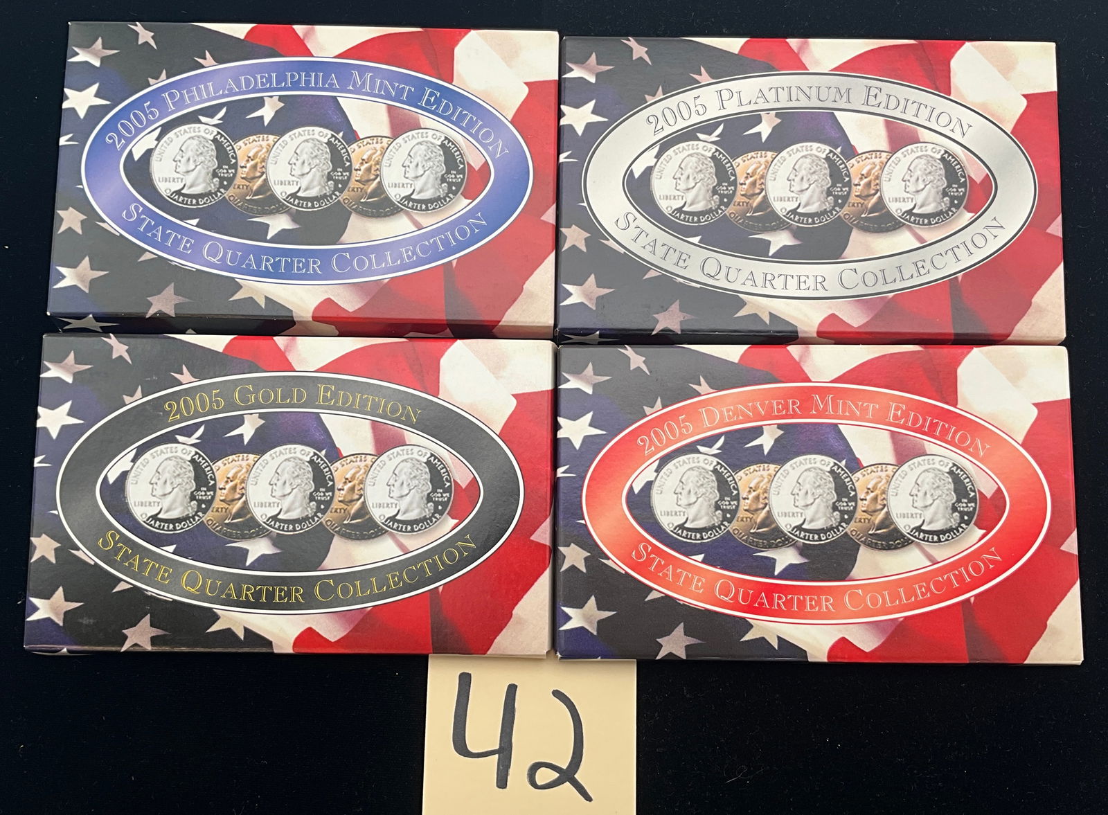 US 2005 Quarter Dollar Collection, 4 Total Sets (1 of 3)