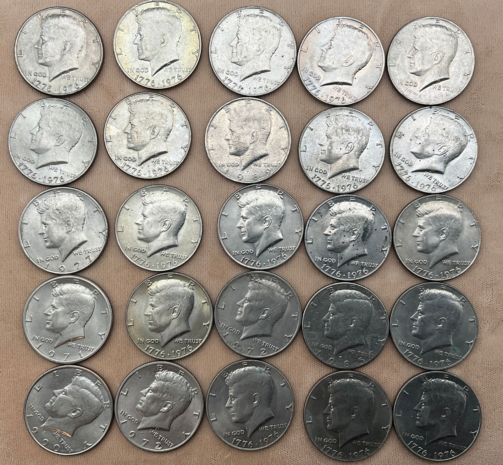 US 1971-1990 Kennedy Half Dollars, Copper-Nickel Clad, KM-202/205 - 2