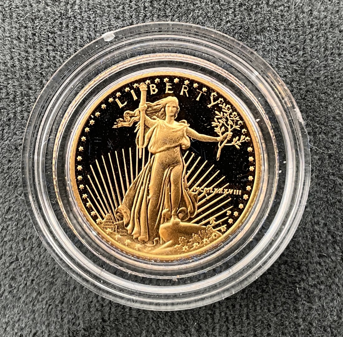 US 1988-P $5 Gold American Eagle, 1/10 oz Proof - 2