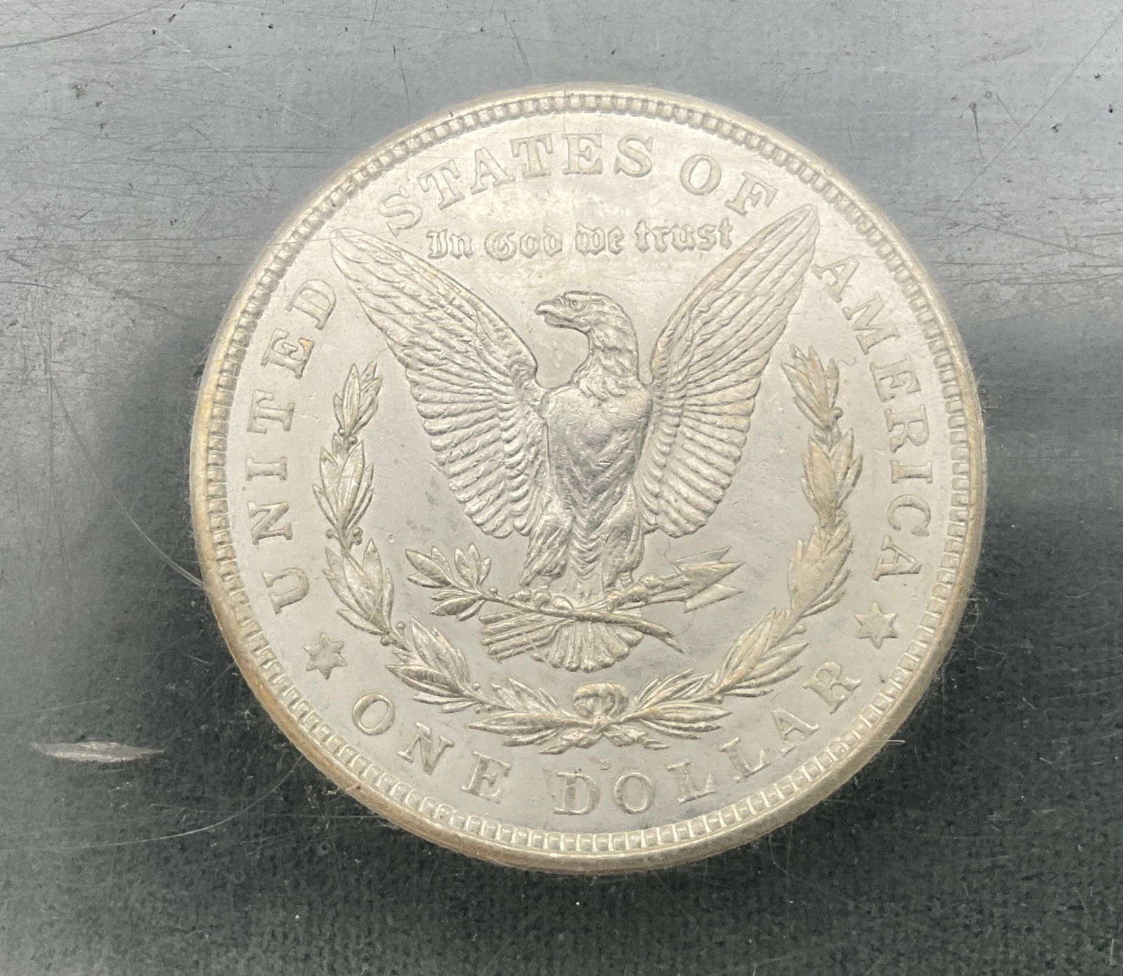 US 1921 Morgan Silver Dollar Paperweight, Silver, KM-110 - 3