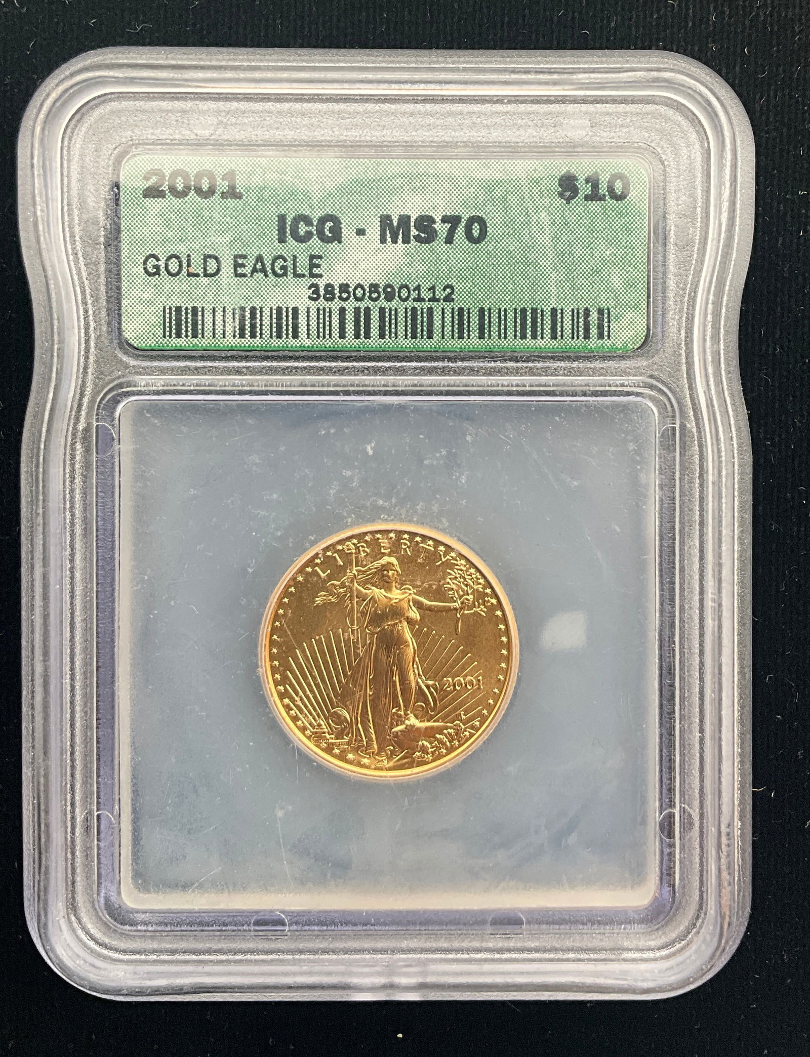 US 2001 $10 American Gold Eagle, ICG MS70 - 2