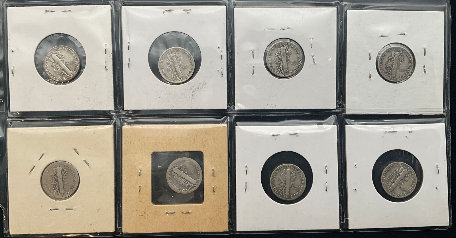 US 1926-1945 Mercury Dime Collection, 90% Silver, KM-140 - 6