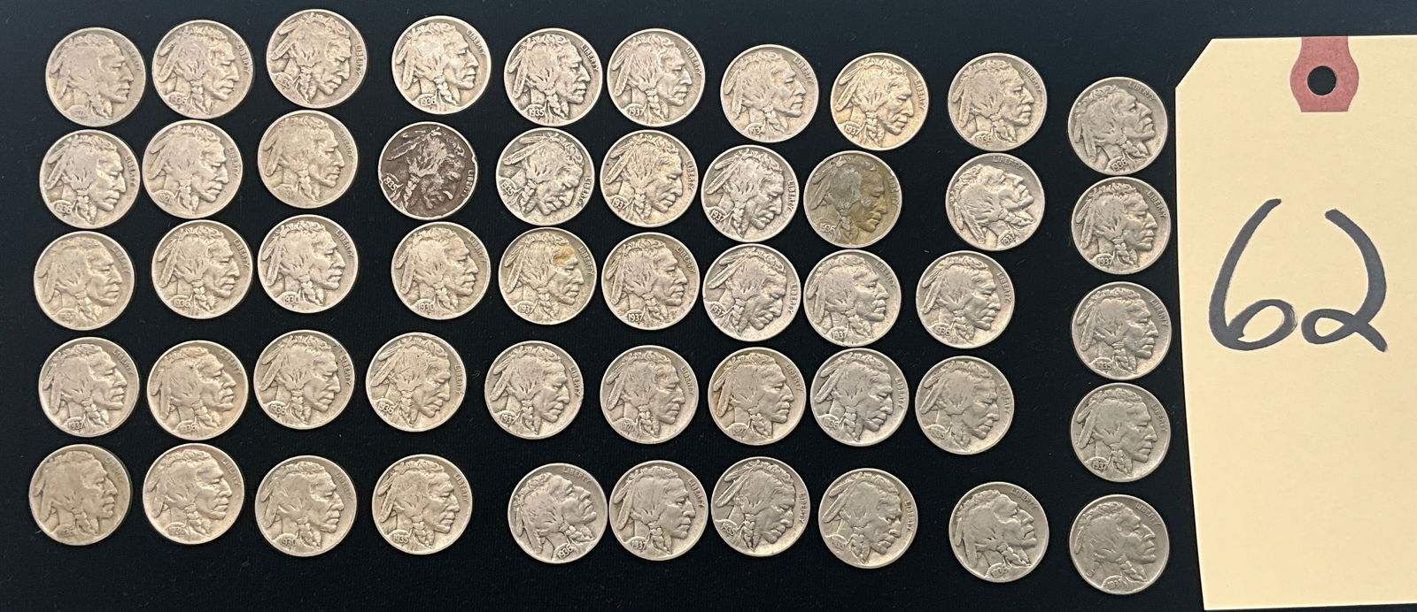 US 1930-1937 Buffalo Nickels, Cupro-Nickel, 50 Pcs, KM-134 (1 of 5)