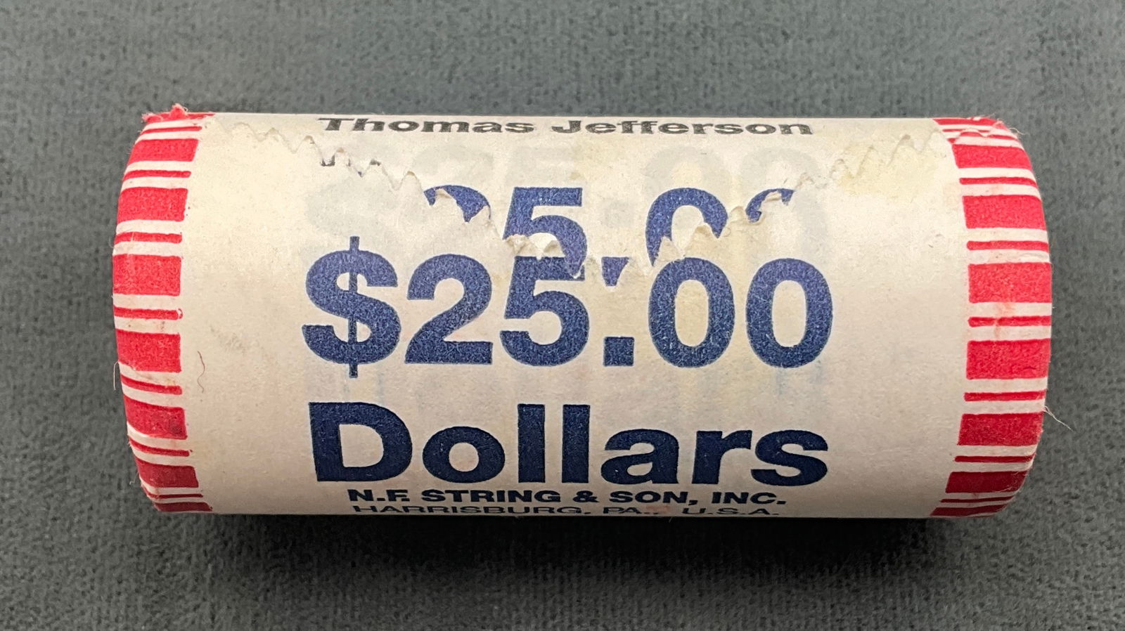 US 2007 Thomas Jefferson Presidential $1 Roll, Manganese-Brass - 2
