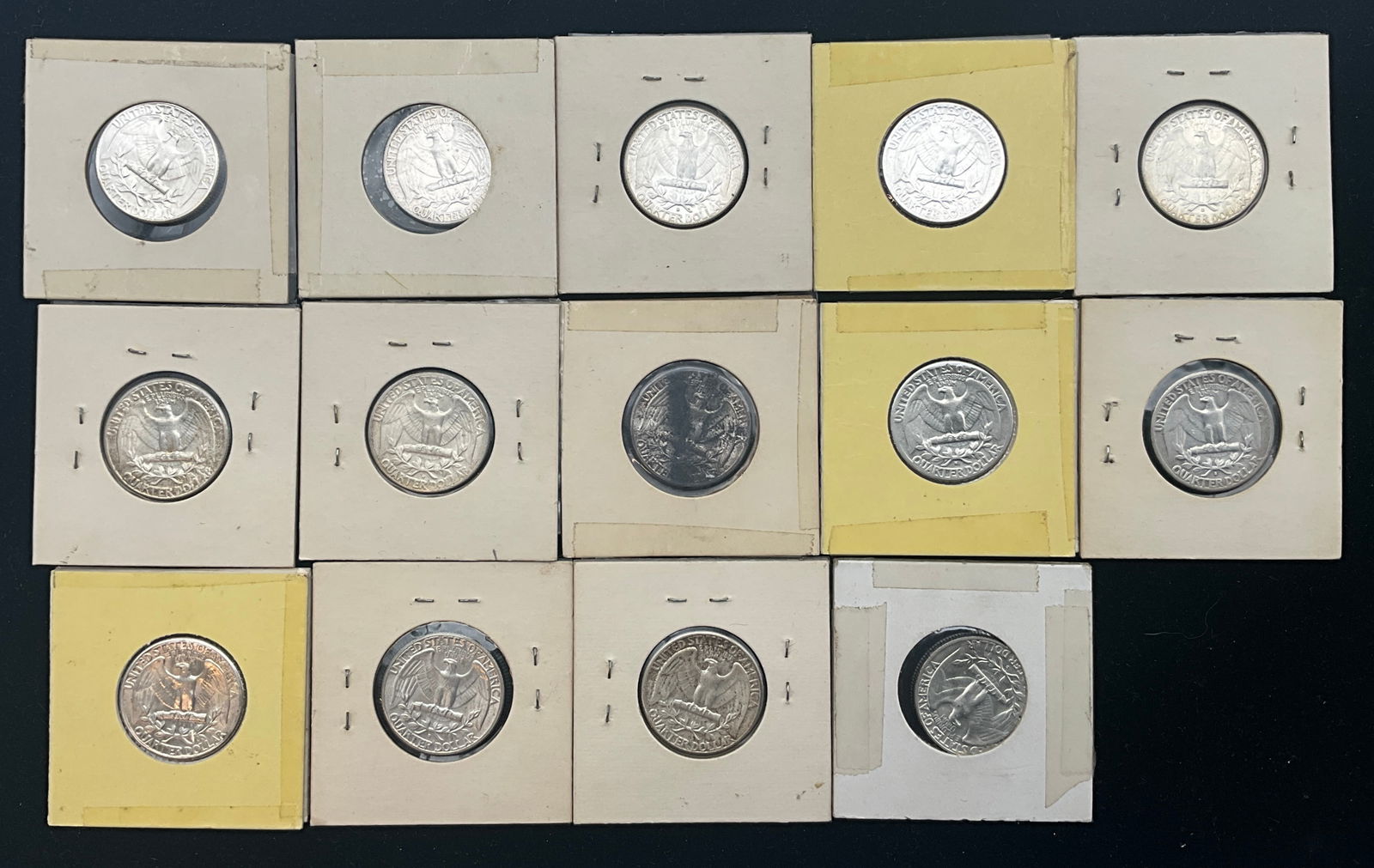 US 1939-1964 A Lot of Washington Quarters, 90% Silver, KM-164 - 3