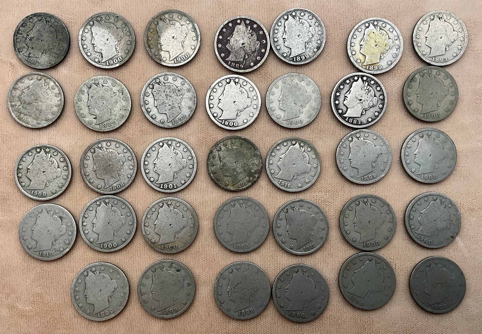 US 1883-1911 Liberty Head V Nickel Collection, Copper-Nickel, KM-112 - 2