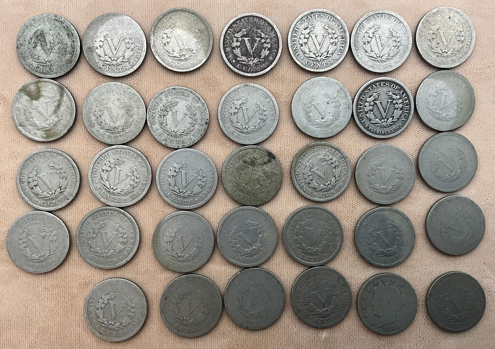 US 1883-1911 Liberty Head V Nickel Collection, Copper-Nickel, KM-112 - 3