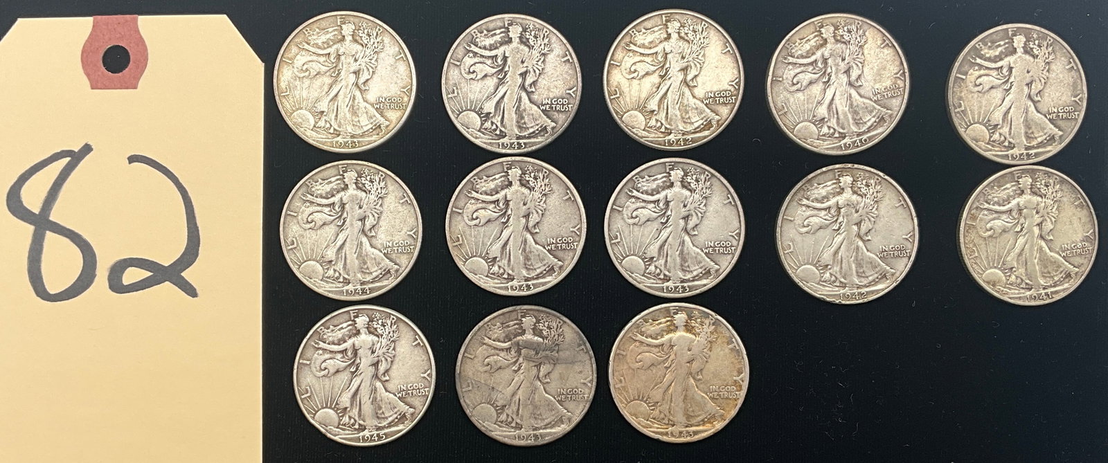 US 1940-1945 Walking Liberty Half Dollars, Silver, KM-142 (1 of 3)