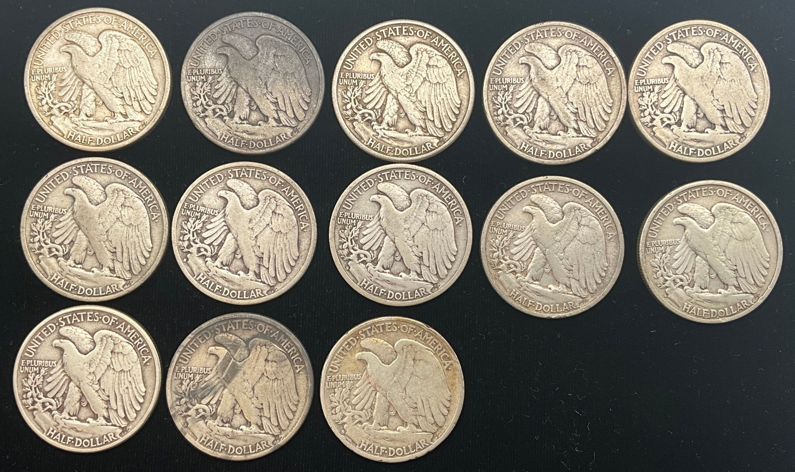 US 1940-1945 Walking Liberty Half Dollars, Silver, KM-142 - 3